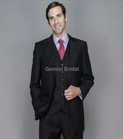 Modern Black Suit Blazer-Gemini Bridal Prom Tuxedo Centre