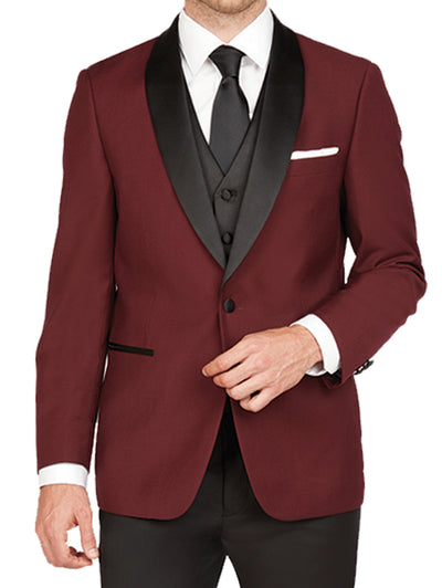 BURGUNDY TUXEDO 102348-Gemini Bridal Prom Tuxedo Centre