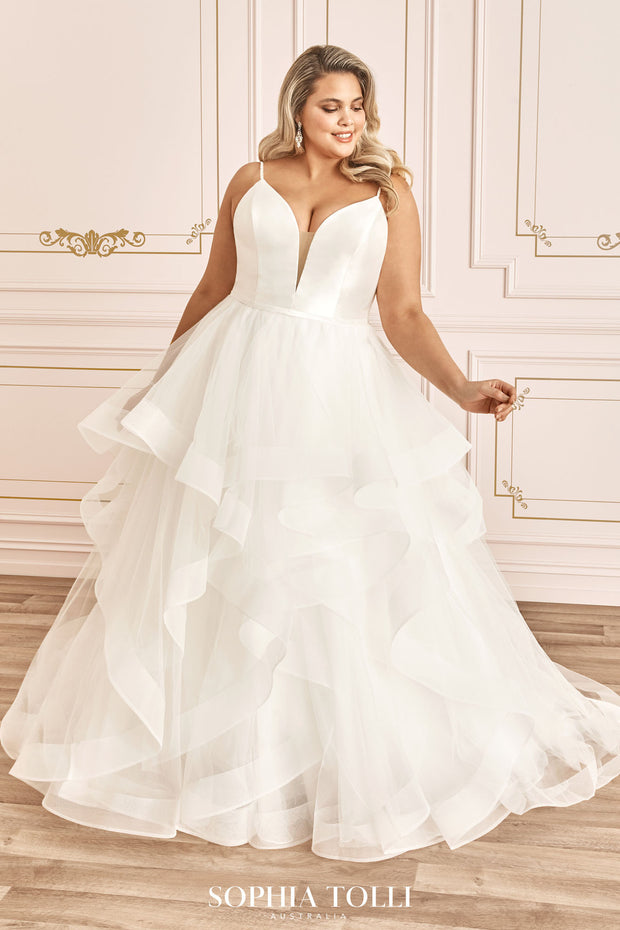 Sophia Tolli Wedding Dress Y12029-Gemini Bridal Prom Tuxedo Centre